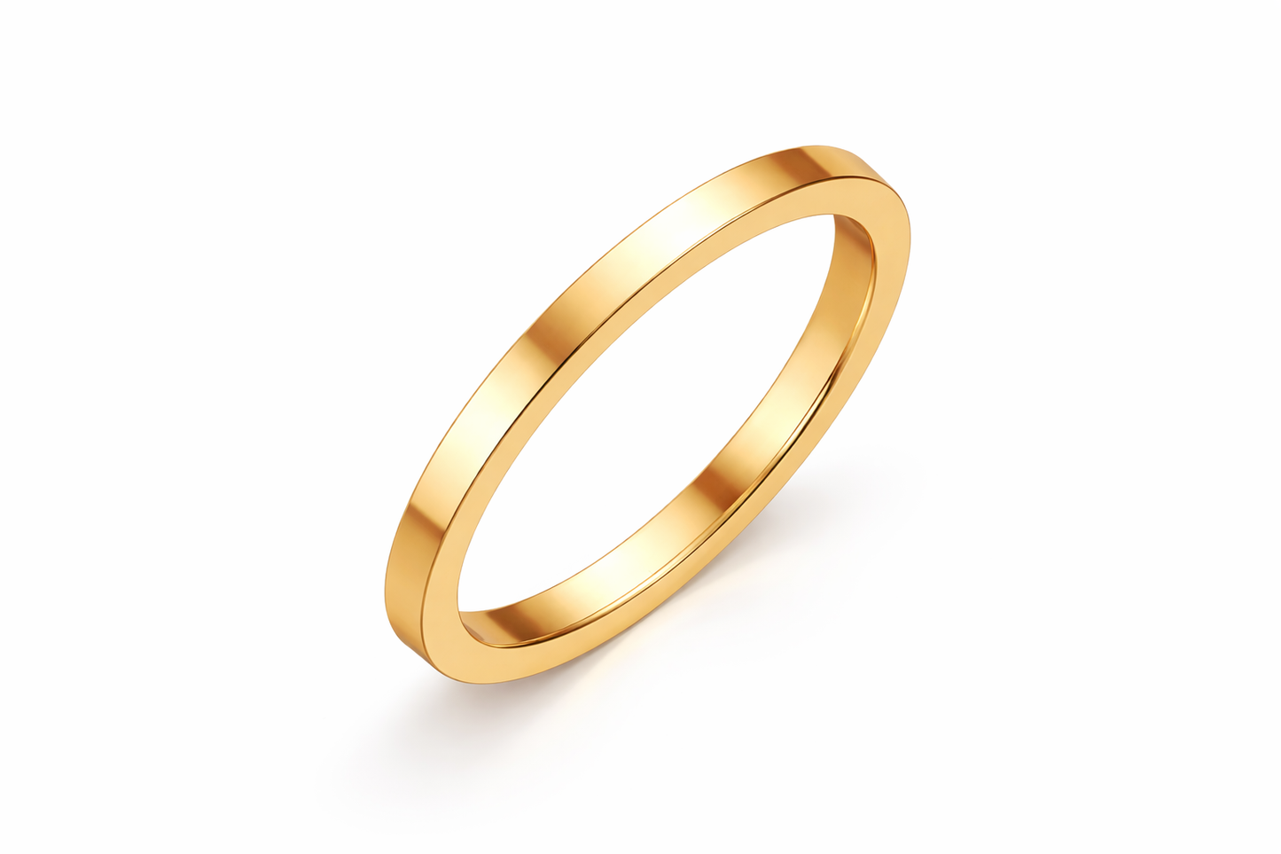 Argolla lisa recta en oro amarillo 2mm