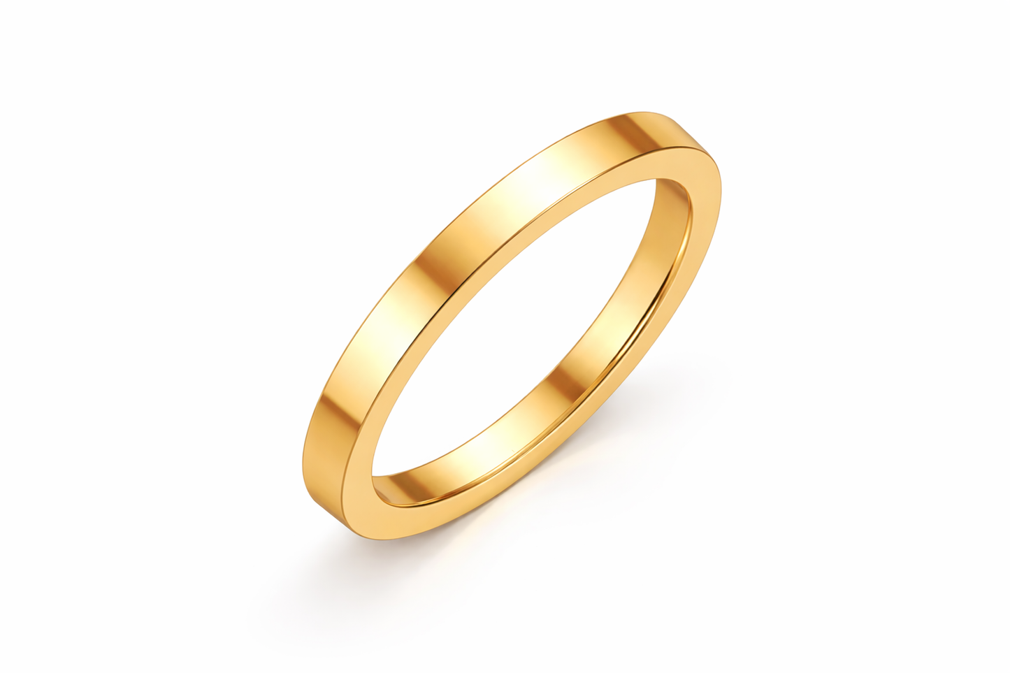 Argolla lisa recta en oro amarillo 3mm