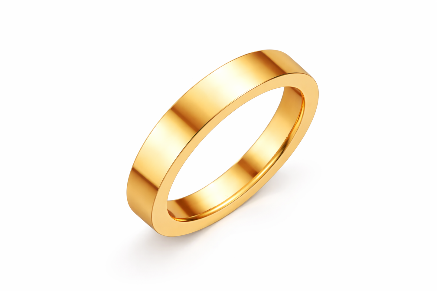 Argolla lisa recta en oro amarillo 5mm