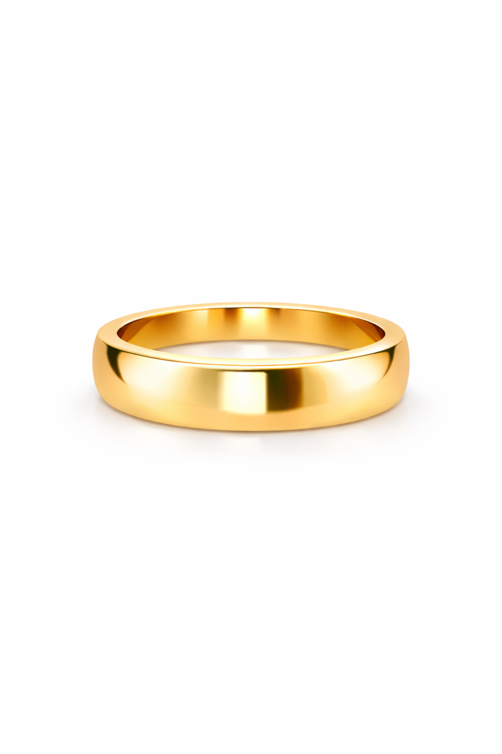 Argolla lisa curva en oro amarillo 5mm