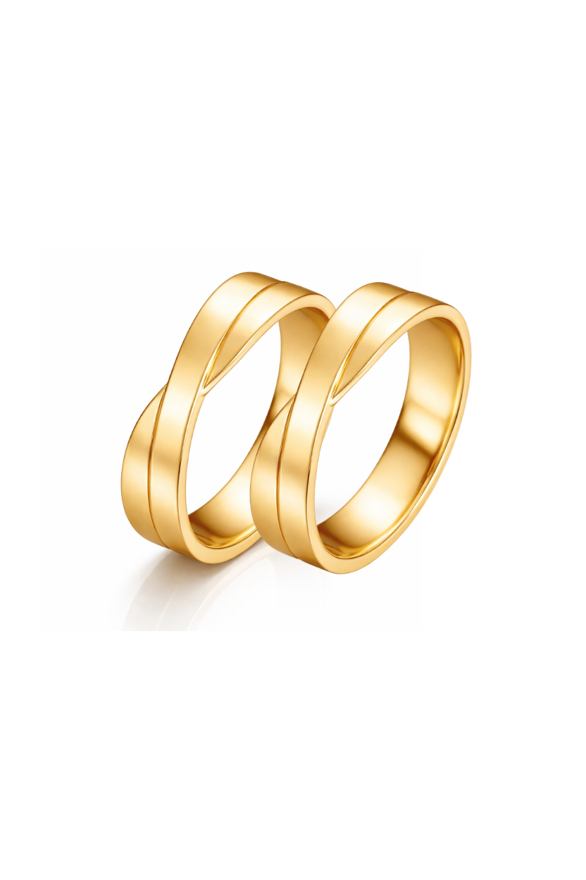 Dúo Infinite en oro amarillo 5mm