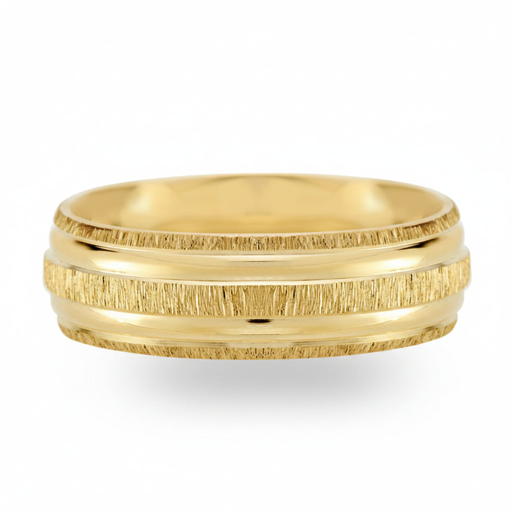 Argolla confort J en oro amarillo 10k 6mm
