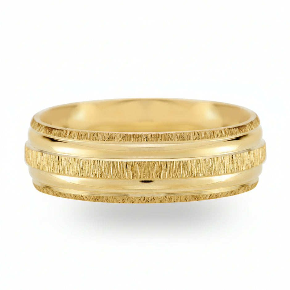 Argolla confort J en oro amarillo 14k 6mm