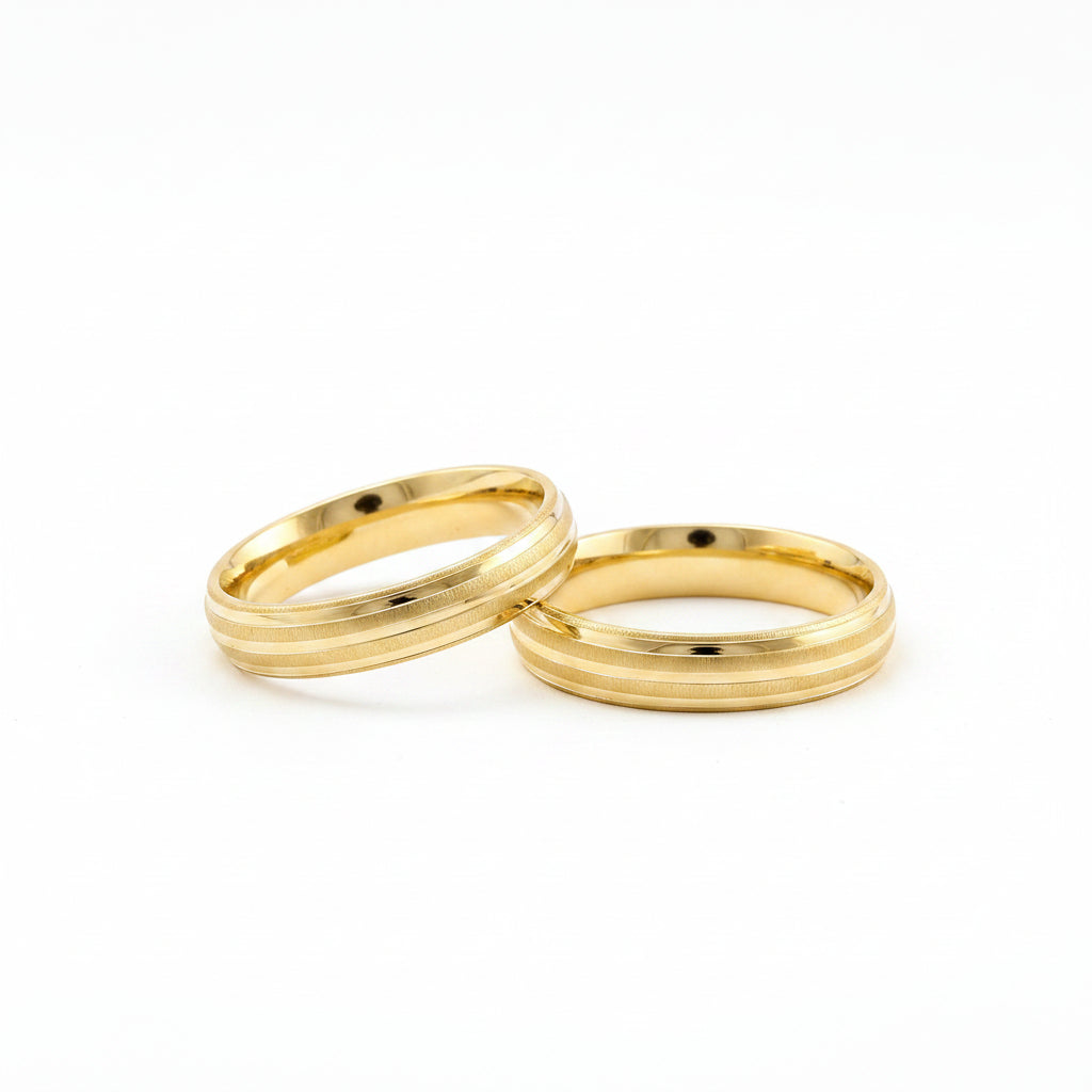 Dúo confort G4 en oro amarillo 10k 4mm