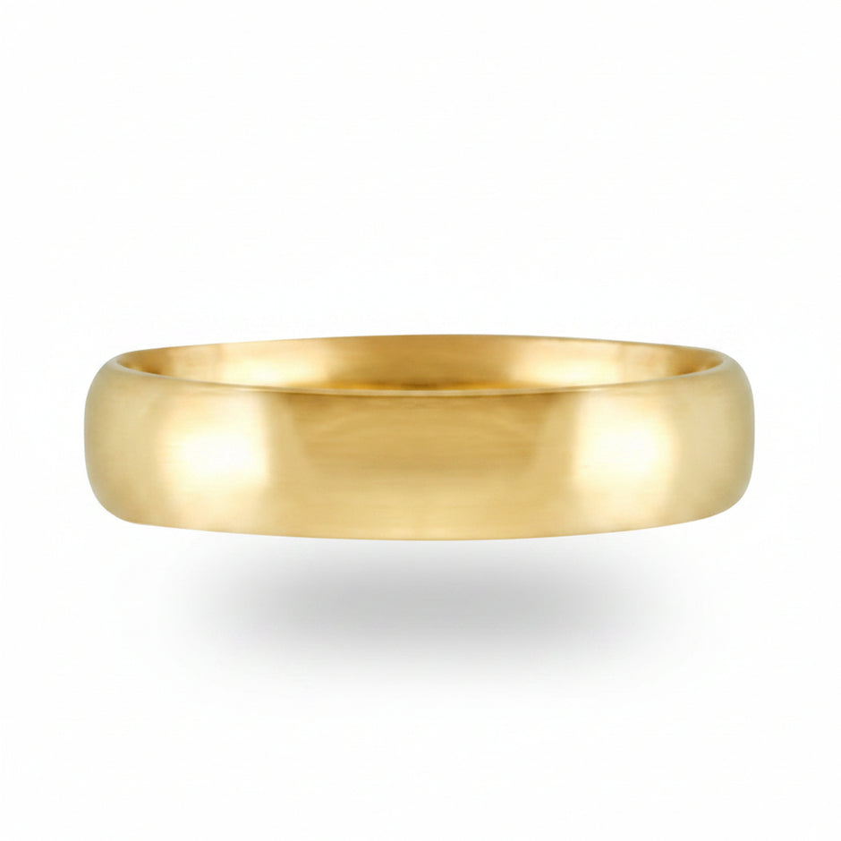 Argolla confort lisa A4 en oro amarillo 10k 4mm