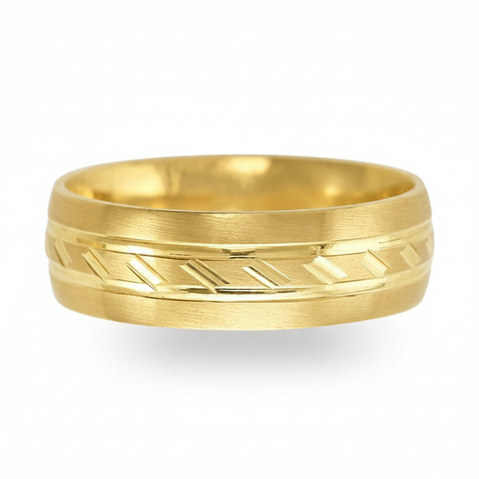 Argolla confort D en oro amarillo 10k 6mm