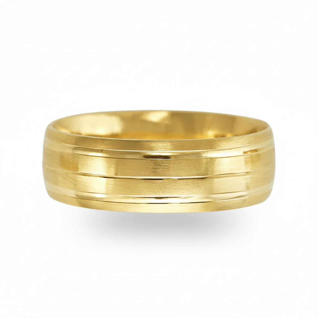Argolla confort C en oro amarillo 10k 6mm