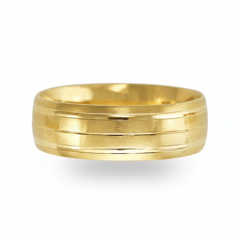 Argolla confort C en oro amarillo 10k 6mm