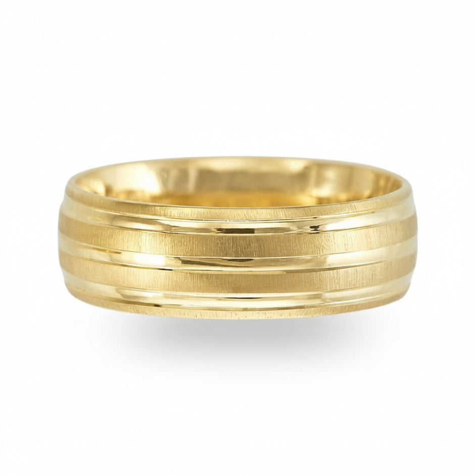 Argolla confort G en oro amarillo 10k 6mm