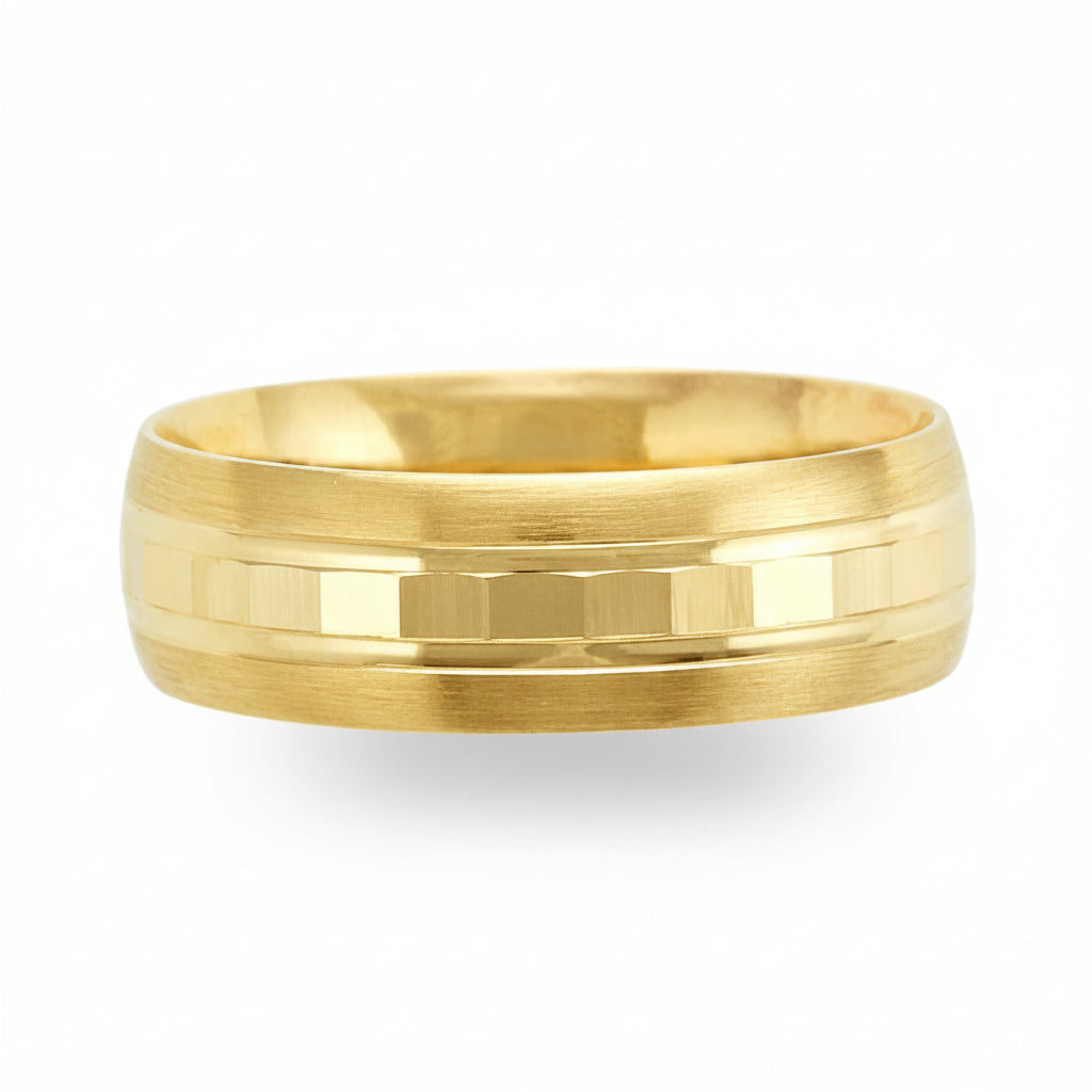 Argolla confort H en oro amarillo 10k 6mm