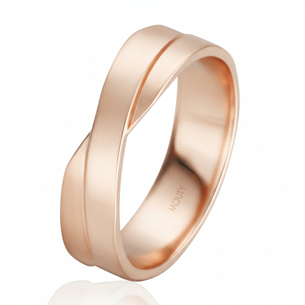 Argolla Infinite en oro rosa en 5mm