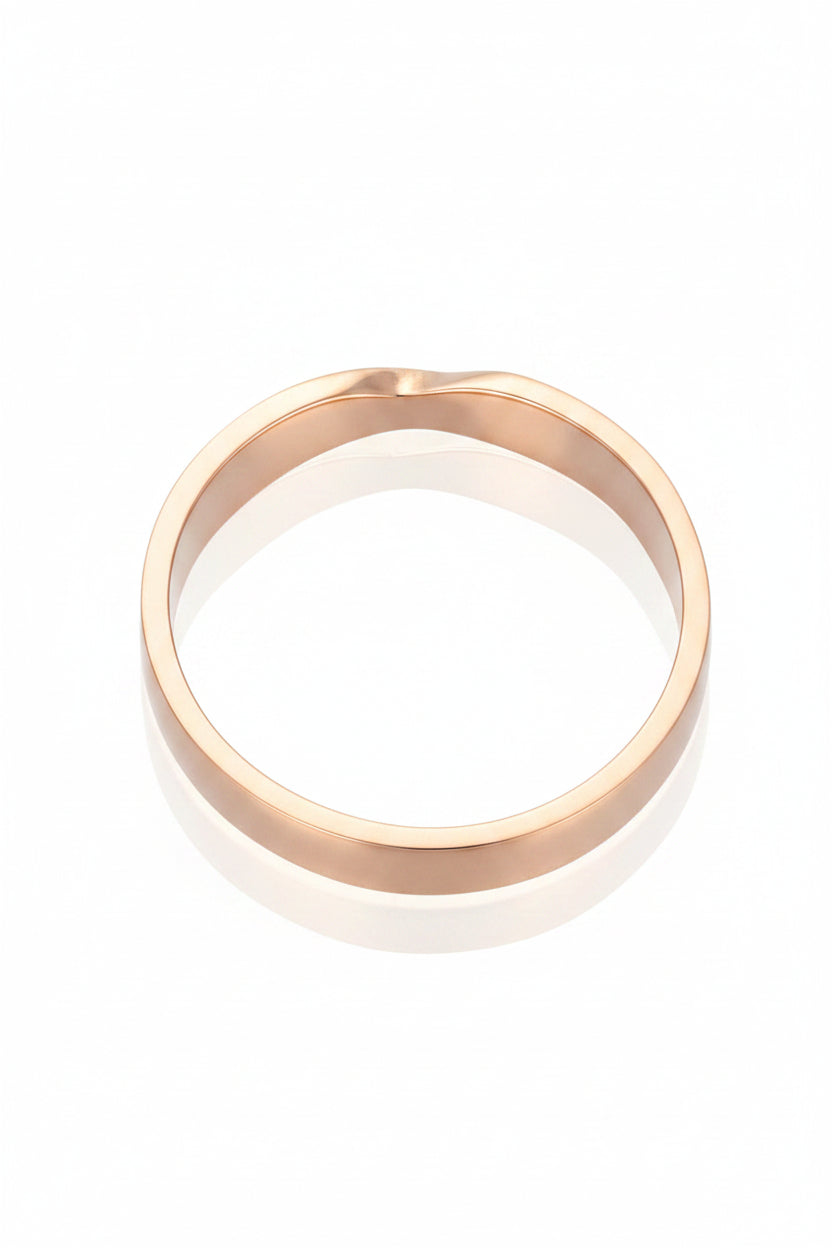 Argolla Infinite en oro rosa 5mm con circonias